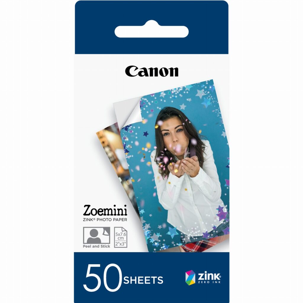 50 hojas de papel fotográfico Canon ZINK™ de 5 x 7,6 cm