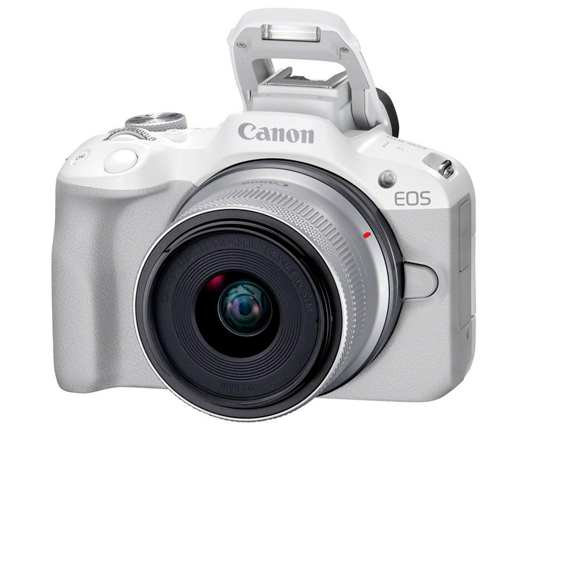 CANON EOS R50 Blanca + RF-S 18-45 mm IS STM