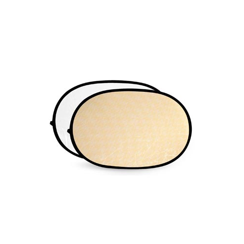 Soft Gold & Wit Reflector Disc 80 x 120cm