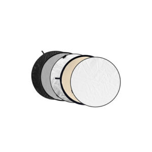 5 in 1 Reflectiescherm Soft Gold, Zilver, Zwart, Wit, Transparant 110cm