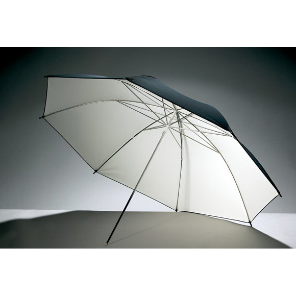 84cm Flitsparaplu Doorschijnend Wit/Zwart