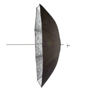 150cm Flitsparaplu Zwart/Zilver