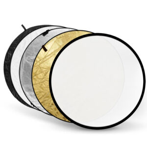 5 in 1 Reflectiescherm Goud, Zilver, Zwart, Wit, Transparant 80cm