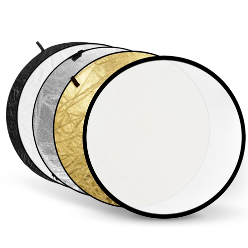 5 in 1 Reflectiescherm Goud, Zilver, Zwart, Wit, Transparant 80cm