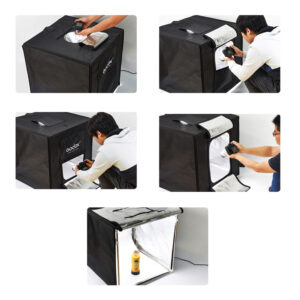 Portable Triple Light LED Ministudio L40x40x40cm