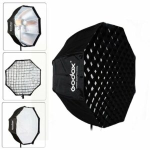 Softbox met Paraplu Aansluiting 95cm + Grid