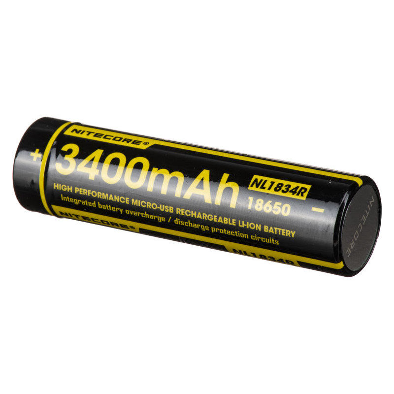 NL1834R Li ion 3400mAh 3.6v + Micro USB 18650