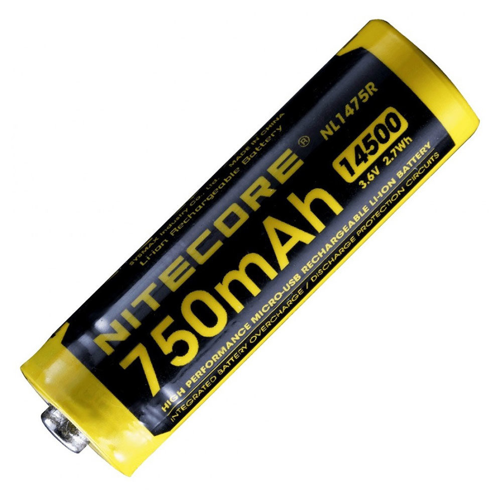 14500 NL1475R 750mAh 3.6Volt + Micro USB aansluiting
