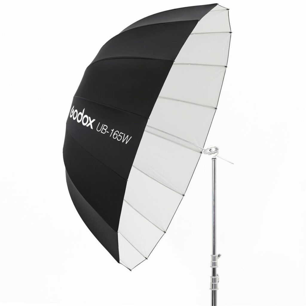 165cm Parabolische Paraplu Zwart & Wit
