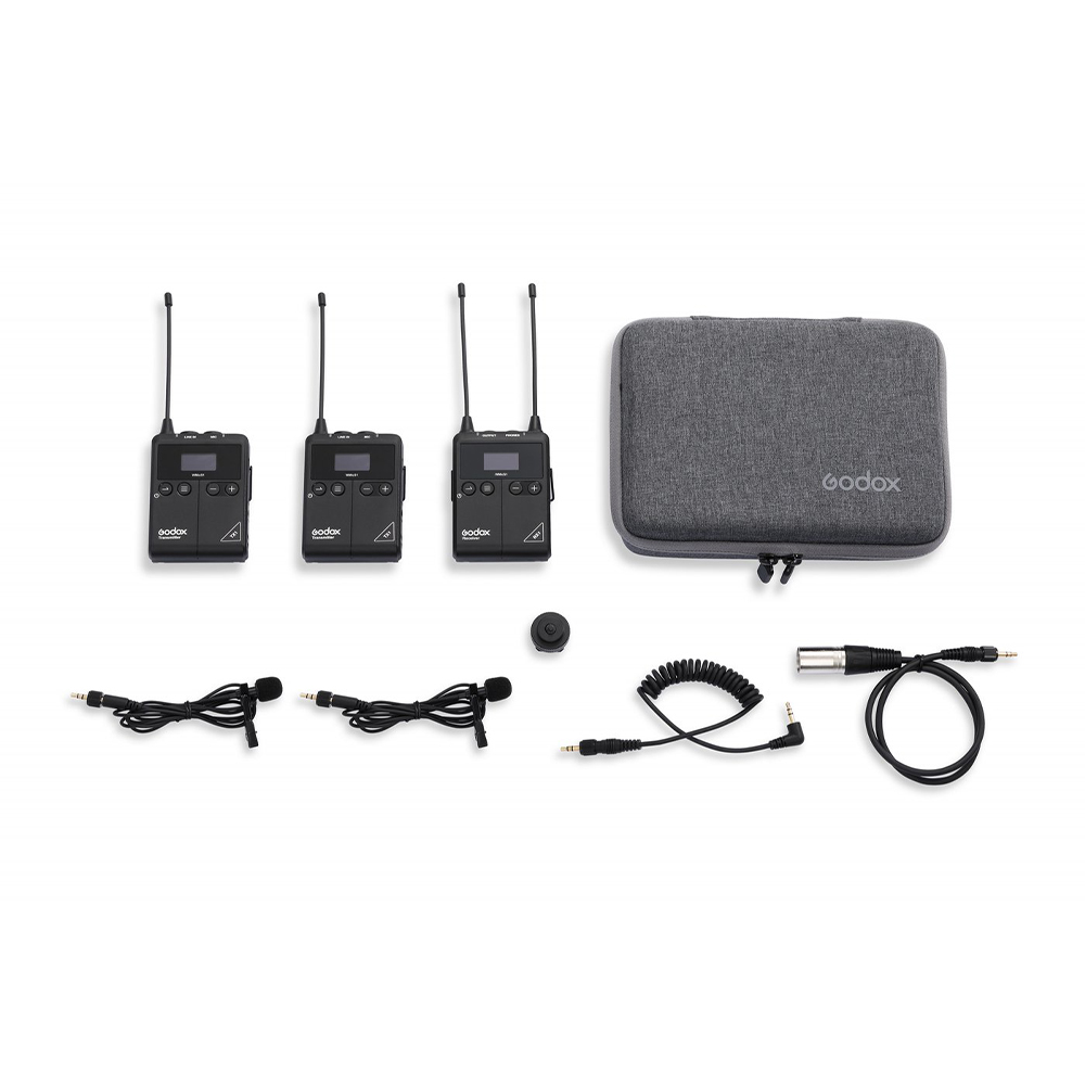 UHF Wireless & Lavalier Microphone dubbelkit (2x TX1 /1x RX1 /2x LMS 12 AXL)