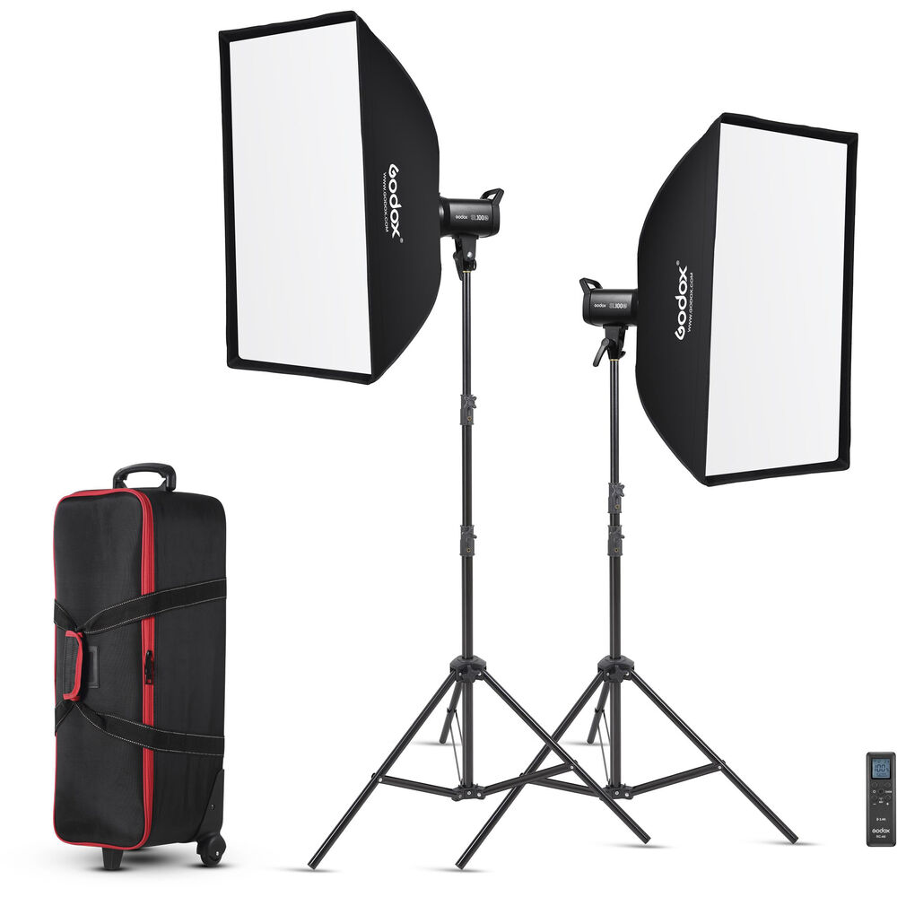 SL100D LED Video Light Two Light Kit