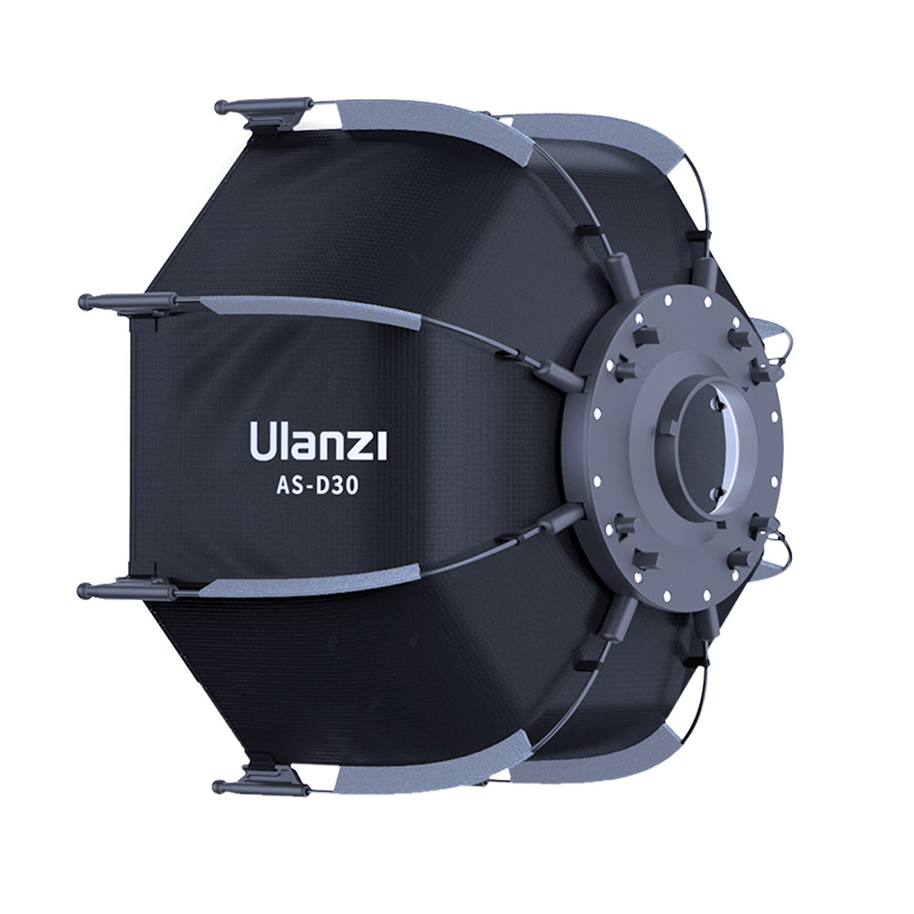 AS D30 Octagonal Softbox With Mini Bowens Mount And Grid 30cm