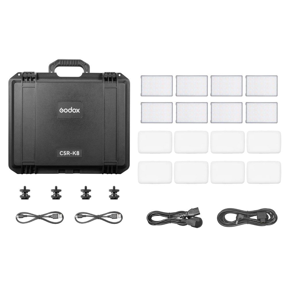 C5R K8 Mobile RGB LED 8 Light Kit with Charging Case