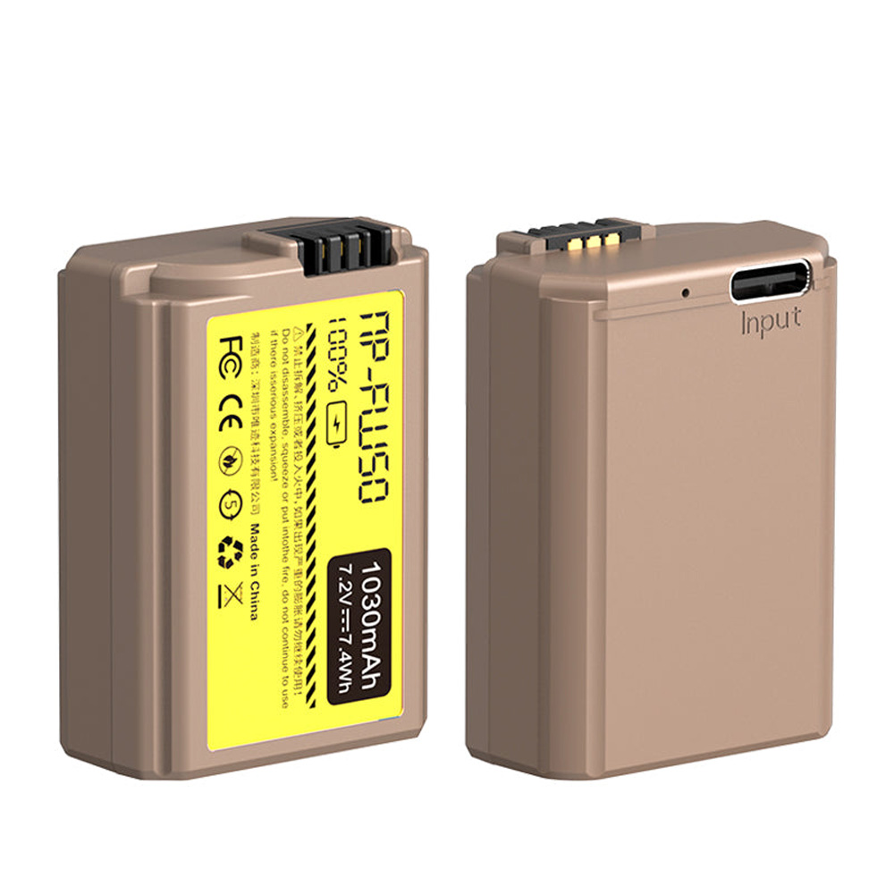 Sony NP FW50 Type Lithium Ion Battery with USB C Charging Port (1030mAh)