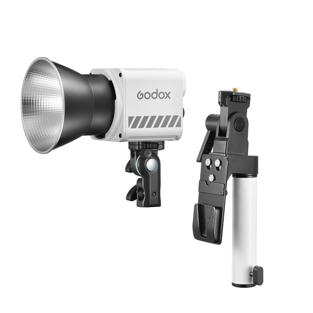 ML60II BI Portable LED Light (Bi Color) with AK B02 Holding Handle and Battery Support Kit