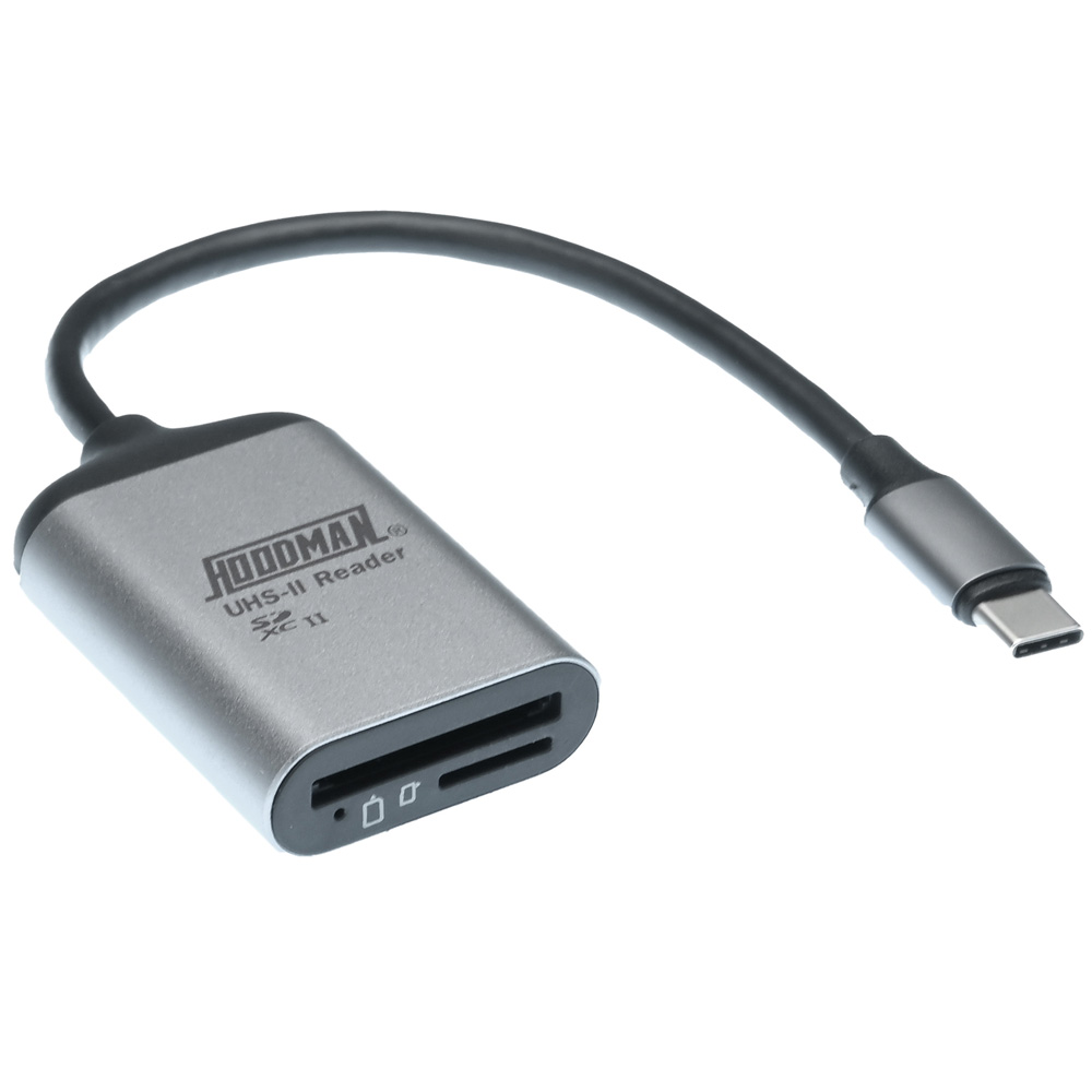 Steel SD & Micro SD UHSII enabled memory card reader USB 3.2 Gen 1