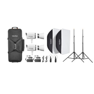 Litemons LA150R RGB LED Video Light 2 light kit