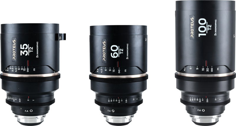 Proteus Flex 2X Anamorphic 3-Lens Bundle Set B (35mm, 60mm, 100mm) – (Meter)