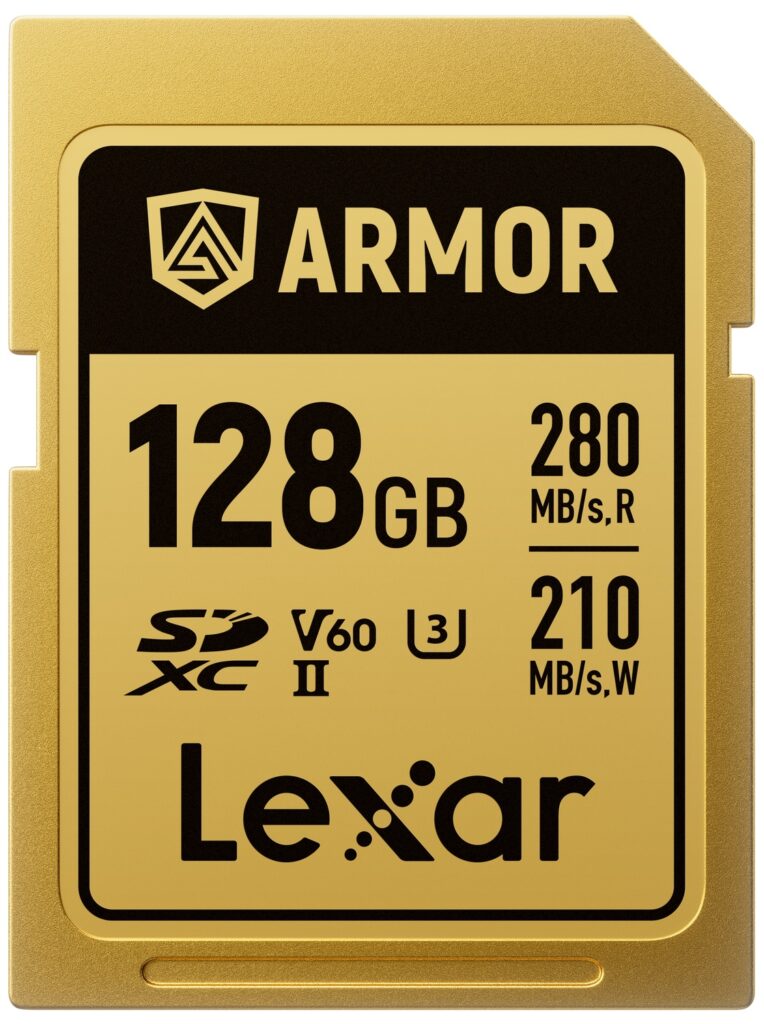SDXC Pro Gold Series ARMOR UHS-II 128GB V60 IP68 Stainless Steel R280/W210MB/s