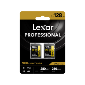 SD Pro Gold Series UHS-II 1800x 128GB V60 – 2PACK