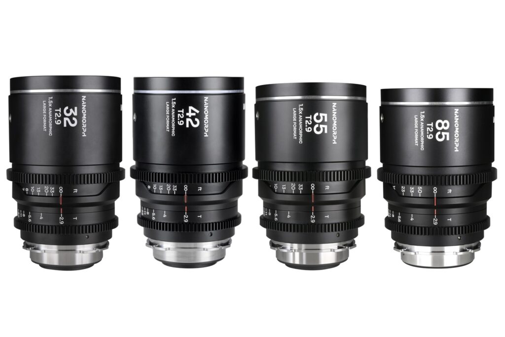 Nanomorph LF 4-Lens Bundle  (32mm, 42mm, 55mm, 85mm) (Silver) – Arri PL/ Canon EF