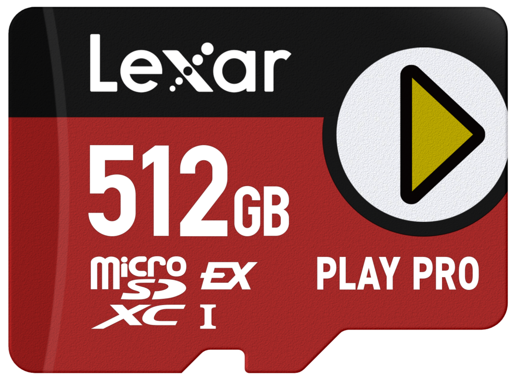 microSD Express 7.1 PLAY Pro 512GB up to R900/W600MB/s (104MB/s with UHS-I)