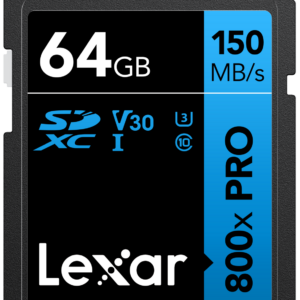 SDXC 800x PRO Blue Series 64GB UHS-1 V30 – Read 150MB/s