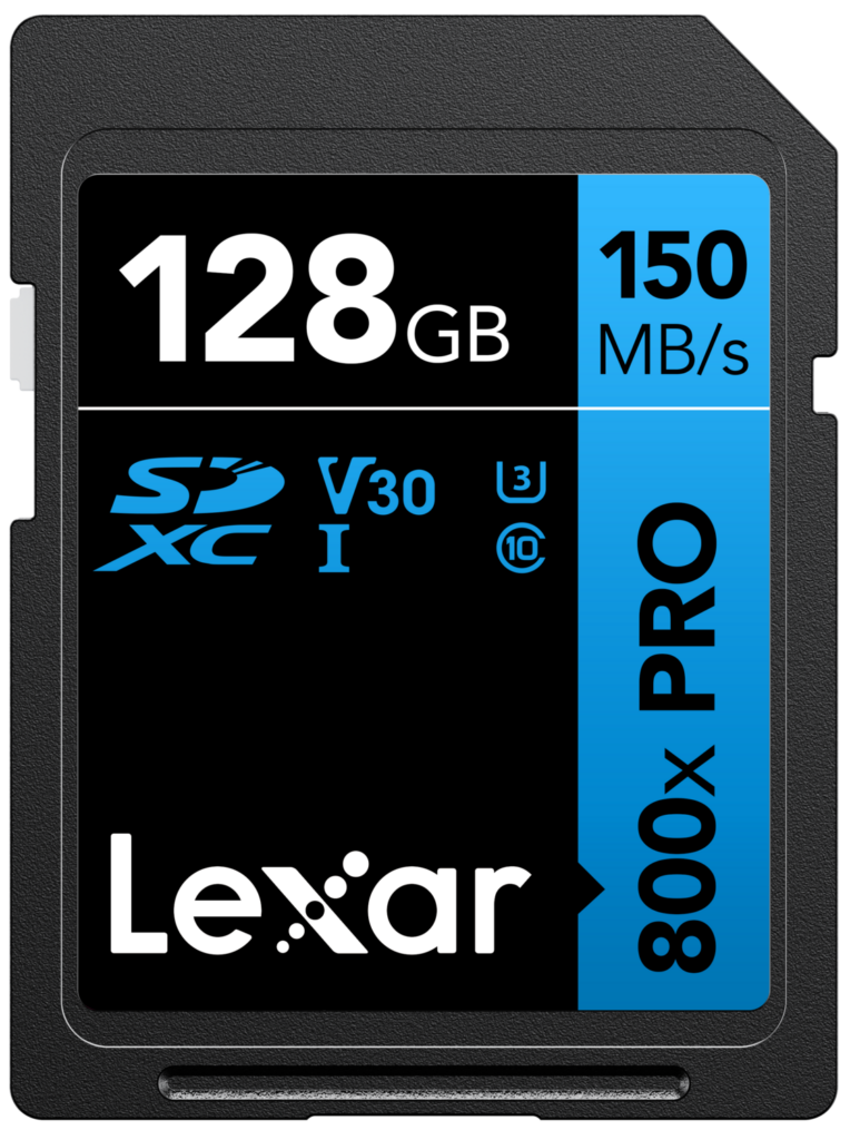 SDXC 800x PRO Blue Series 128GB UHS-1 V30 – Read 150MB/s