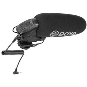 BY-BM3032 shotgun microphone left and right sound output