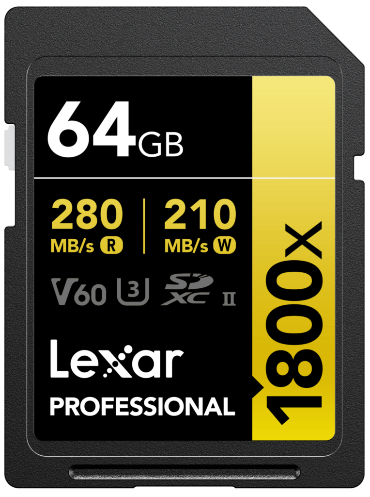 SD Pro Gold Series UHS-II 1800x 64GB V60