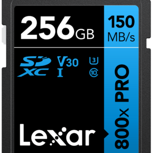 SDXC 800x PRO Blue Series 256GB UHS-1 V30 – Read 150MB/s