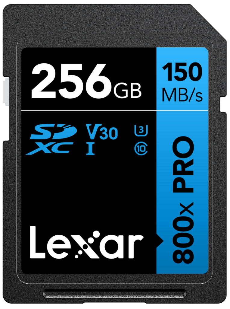 SDXC 800x PRO Blue Series 256GB UHS-1 V30 – Read 150MB/s