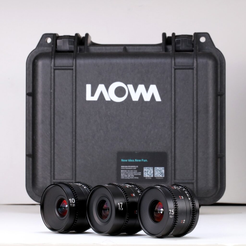 MFT Cine kit 3 optics 7.5mm+10mm+17mm