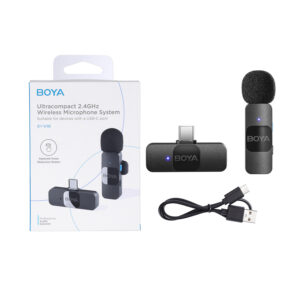 BY-V10 V2.0 – Wireless microphone for USB-C (1 x transmitter & 1 x receiver)