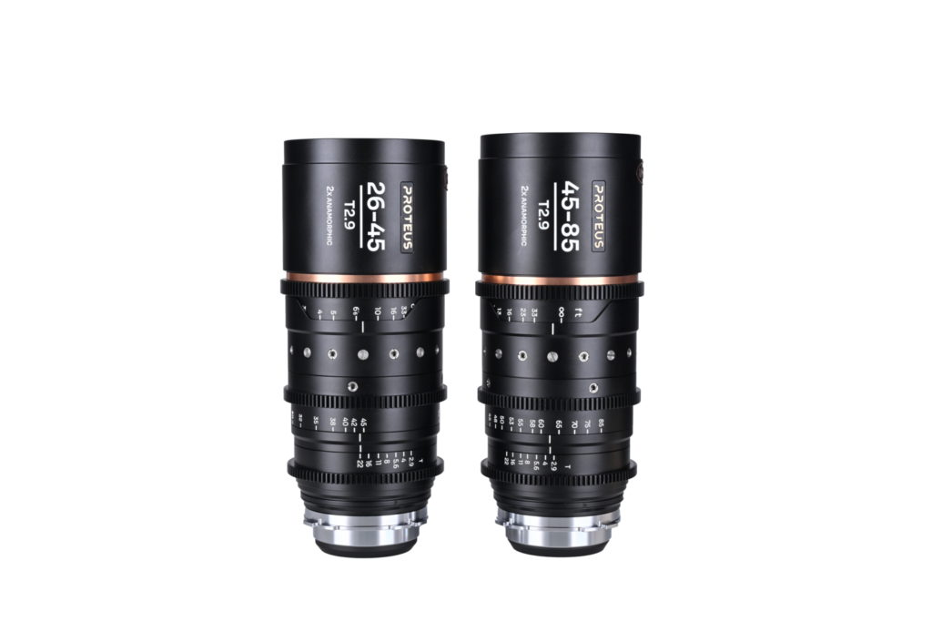 Proteus Zoom 2X Anamorphic 2-Lens Bundle (26-45mm,45-85mm) – Amber (Feet)