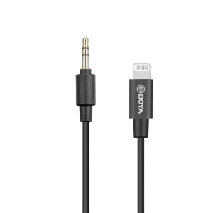 BY-K1 3.5mm male TRRS to male lightning adapter cable (20cm)