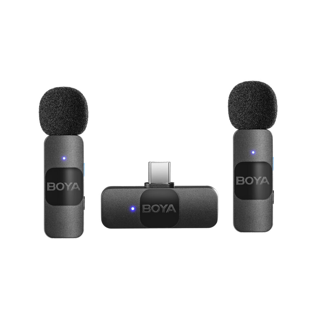 BY-V20 V2.0 – Wireless microphone for USB-C (2 x transmitter & 1 x receiver)