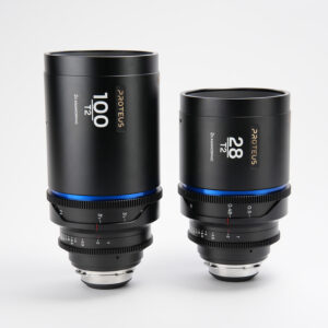 Proteus 2X Anamorphic 2-Lens Bundle Set C (28mm, 100mm) – Blue (Feet) – Arri PL/Canon EF