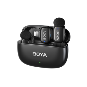 Mini-15 – 2.4 GHz Ultra-Mini Wireless Microphone (Black, Lightning) – 2TX + 1RX
