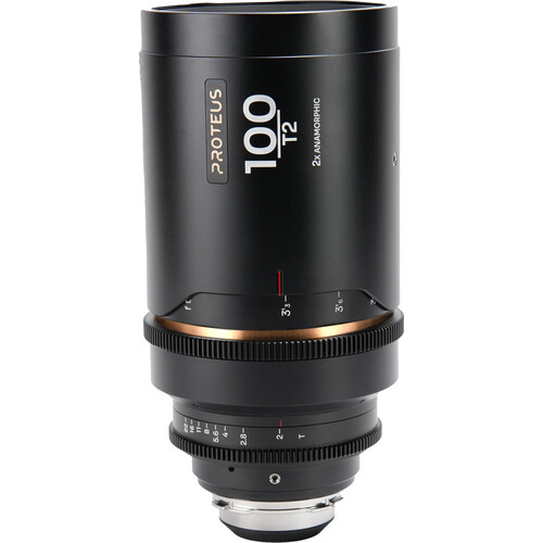 Proteus 2X Anamorphic 100mm T2 – Amber (Meters) – Arri PL/Canon EF