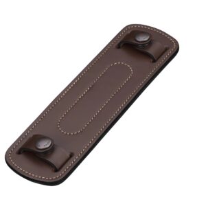 Shoulder pad SP 15 – chocolate leather /antique studs