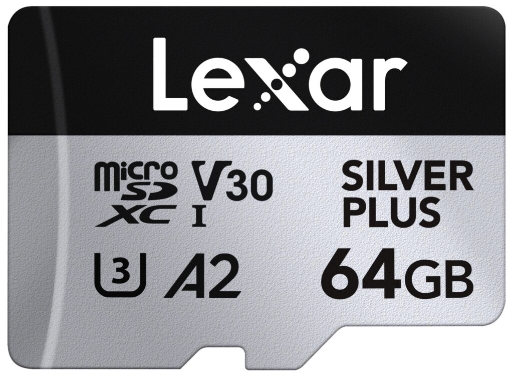 microSDXC Silver Plus UHS-1 64GB V30 R205/W100MB/s