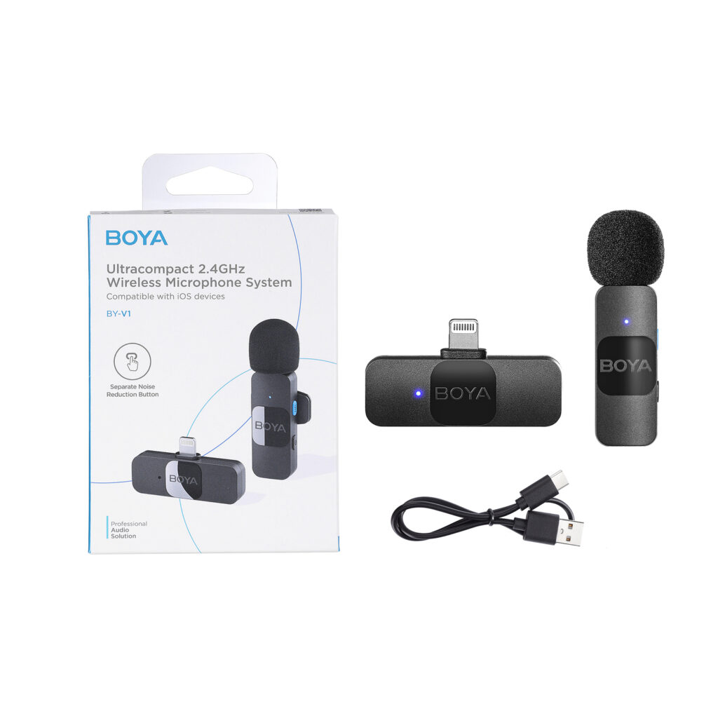BY-V1 V2.0 – Wireless microphone for Lightning (1 x transmitter & 1 x receiver)