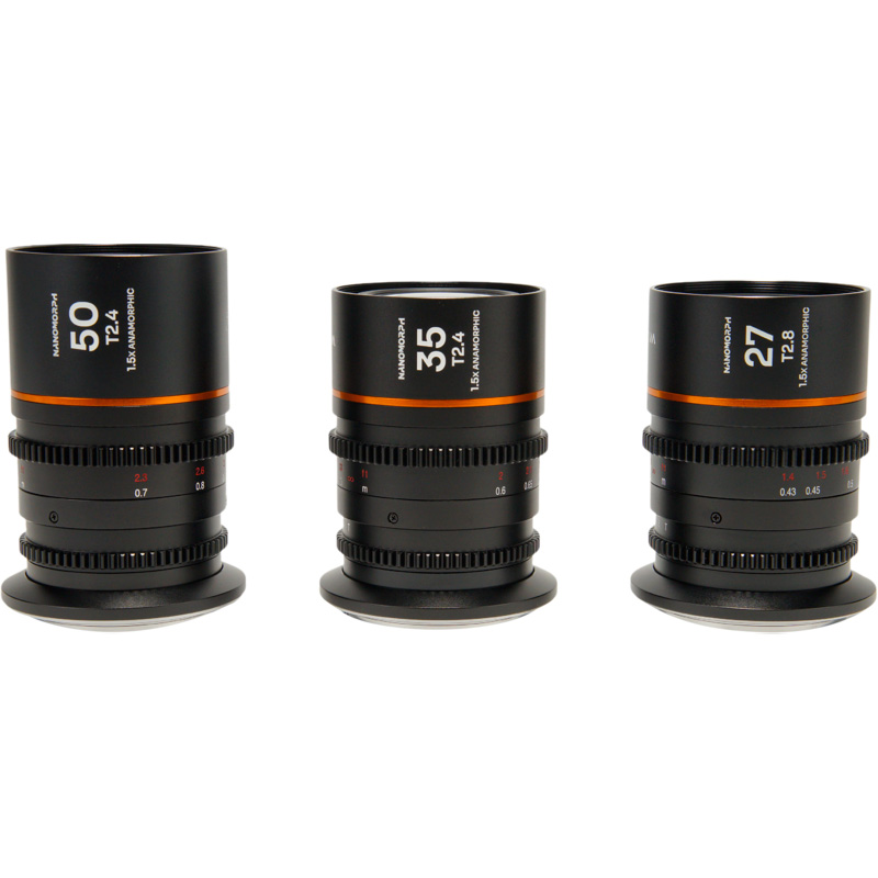 Nanomorph S35 Prime 3-Lens Bundle (27,35,50mm) (Amber) Canon RF