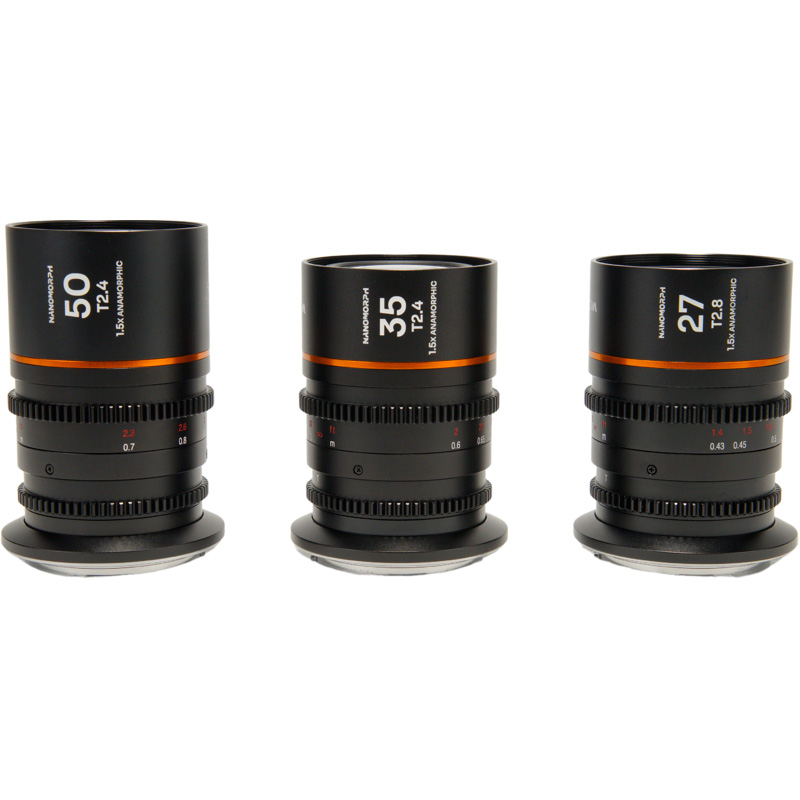 Nanomorph S35 Prime 3-Lens Bundle (27,35,50mm) (Amber) L-mount