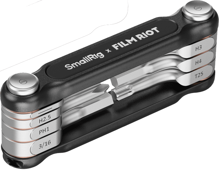 4374 x FILM RIOT 7-in-1 Detent Folding Multi-Tool Kit (Black)