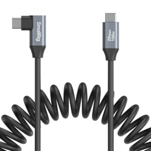 4792 USB-C (Straight) to USB-C (Angled) Coiled Data Cable