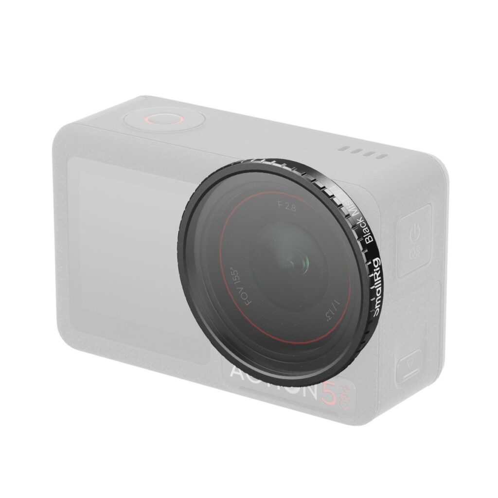 5836 Attachable 1/4 Effect Black Mist Filter for DJI Osmo Action 5 Pro / 4