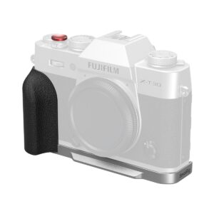 5664 L-Shaped Mount Plate with Silicone Handle for FUJIFILM X-T30 / X-T30 II / X-T30 III (Silver)