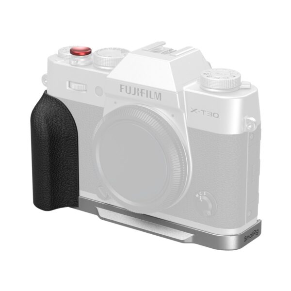 5664 L-Shaped Mount Plate with Silicone Handle for FUJIFILM X-T30 / X-T30 II / X-T30 III (Silver)